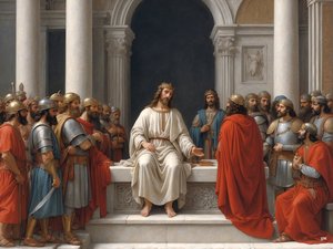Jésus enseigne dans le temple