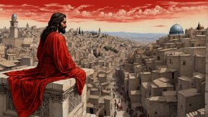 Jésus placé par le diable sur le pinacle du temple - Jette-toi en bas