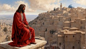 Jésus placé par le diable sur le pinacle du temple - Jette-toi en bas