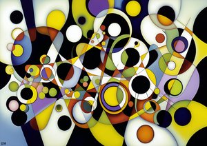 abstrait : sur fond blanc-cercles+balançoires 7