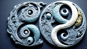 encaustique concept Feng Shui du YIN ET YANG _02