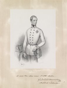 Portrait du jeune archiduc Ferdinand Maximilian en uniforme - Josef Kriehuber