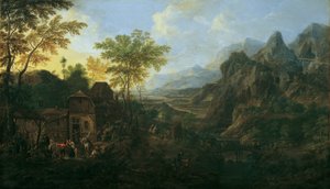 Paysage idéal avec fête paysanne - Josef Orient