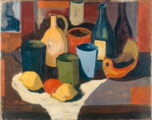 Nature morte avec cruches et fruits