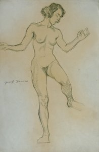 Étude de nu en pose de danse - Josef Wawra