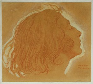 Tête de fille de profil