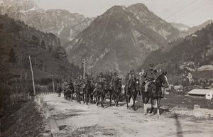 Album "Meine weltkriegs - Erinnerungen South-West Front (Carinthie, Italie, Tyrol du Sud) 31/03/1915-12/11/1918 - Josef Zohles Wien": soldats de la cavalerie