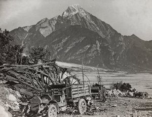 Album "Meine weltkriegs - Erinnerungen South-West Front (Carinthie, Italie, Tyrol du Sud) 31/03/1915-12/11/1918 - Josef Zohles Wien": sur la rivière Tagliamento