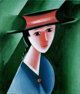 Fille au chapeau rouge, 1915