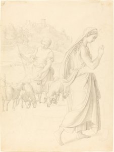 La rencontre de Jacob et Rachel - Josef von Führich