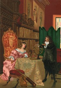 Descartes discutant de philosophie avec la reine Christine de Suède