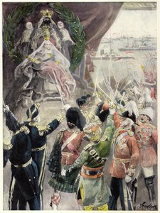 Personnage de la reine Victoria : Suprématie (lithographie en couleur)