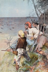 Robinson Crusoé : Envahi par des sauvages - Joseph (after) Finnemore