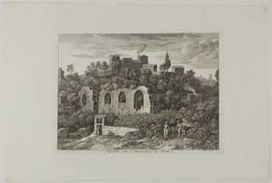 Aqueduc sous le monastère de Saint-Bonaventure à Rome, planche dix de Die Römische Ansichten - Joseph Anton Koch