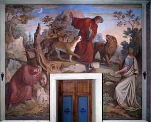 Représentation de Dante et Virgile, de La Divine Comédie de Dante (détail)