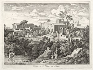Vue de San Vitale, Rome - Joseph Anton Koch