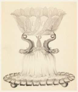 Conception pour une compote en argent et cristal - Joseph Anton Seethaler Ii