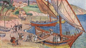 Sarrasins pillant sur les rives de la Méditerranée - Joseph Beuzon