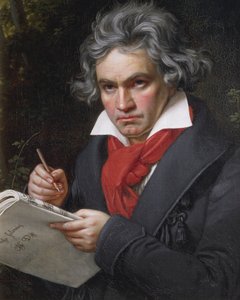 Portrait de Ludwig van Beethoven, compositeur et pianiste allemand, composant la Missa Solemnis - Joseph Carl Stieler