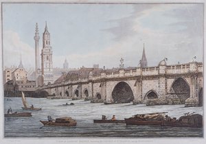 Vieux pont de Londres, Londres, 1790