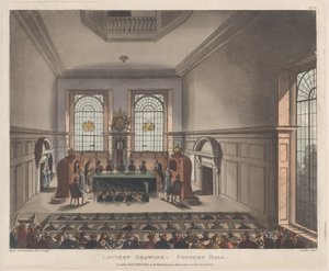 Tirage au sort de la loterie, Coopers Hall, 1er février 1809 - Joseph Constantine Stadler