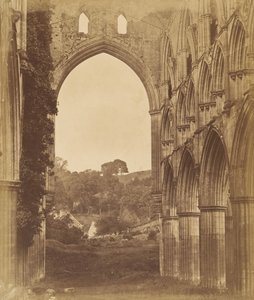 Abbaye de Rievaulx. Intérieur du chœur, années 1850