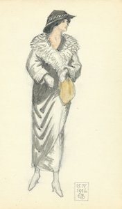 Dame à la mode, 15.IV.1916, 1916 - Joseph Edward Southall