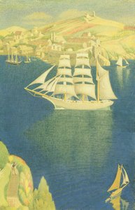 La barque blanche à Fowey, 1943