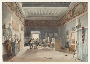 Un studio dans la Villa Médicis, Rome - Joseph Eugène Lacroix