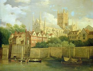 Vue de la cathédrale de Worcester depuis le sud-ouest