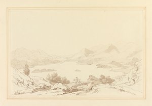 Vue générale du lac de Derwent Water - Joseph Farington