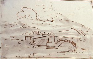 Paysage avec un pont - Joseph Farington