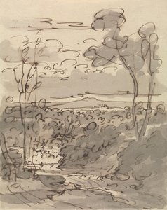 Arbres et paysage vallonné - Joseph Farington