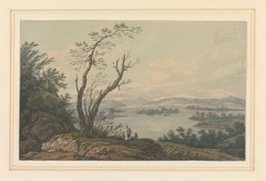 Vue à travers Windermere regardant vers la grande île - Joseph Farington