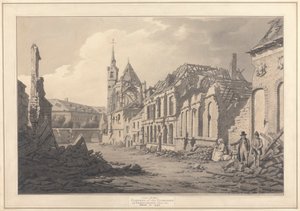 Vue du couvent des Clarisses à Valenciennes après le siège