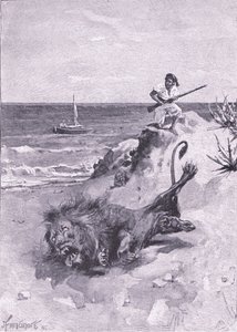 Il luttait pour sa vie (lithographie) - Joseph Finnemore