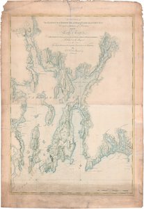 Carte du port de Rhode Island et de la baie de Narragansett