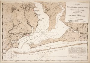 Carte de la baie et du port de Pensacola dans la province de Floride occidentale