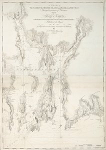 Carte du port de Rhode Island et de la baie de Narraganset - Joseph Frederick Wallet DesBarres