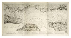 Plan de Québec et de ses environs avec ses défenses, vers 1781 (gravure en couleur) - Joseph Frederick Wallet DesBarres
