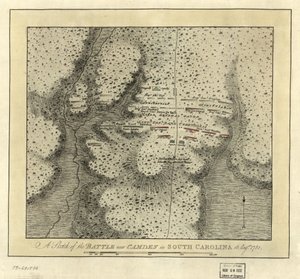 Bataille près de Camden en Caroline du Sud