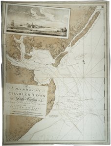Le port de Charlestown [Charleston] en Caroline du Sud, 1780 - Joseph Frederick Wallet DesBarres