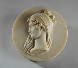 Portrait en médaillon de Mme Elizabeth Allan