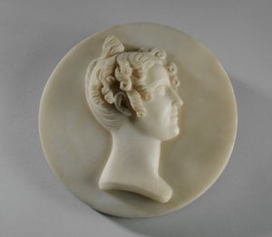 Portrait en médaillon de Harriet Gott - Joseph Gott