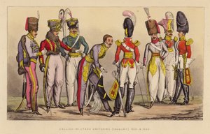 Uniformes militaires anglais (cavalerie) 1821 et 1822