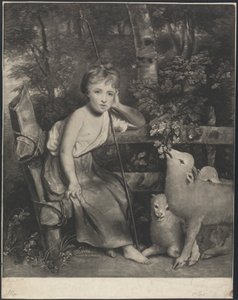 Mlle Mary Palmer en tant que "La jeune bergère" - Joseph Grozer
