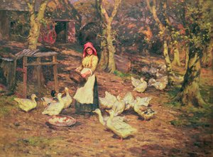 Nourrir les canards - Joseph Harold Swanwick