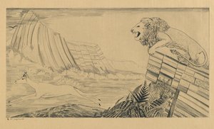 Lion et gazelle