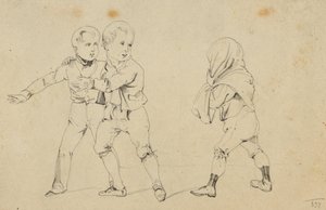 Trois enfants qui jouent - Joseph Heicke