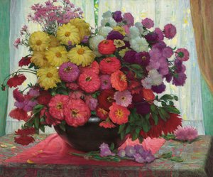 Bol de fleurs - Joseph Henry Sharp